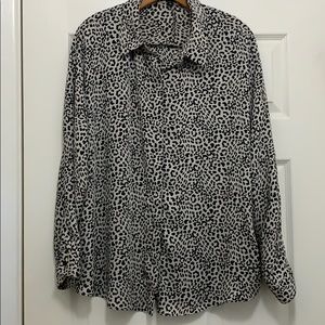 Express Leopard button down shirt